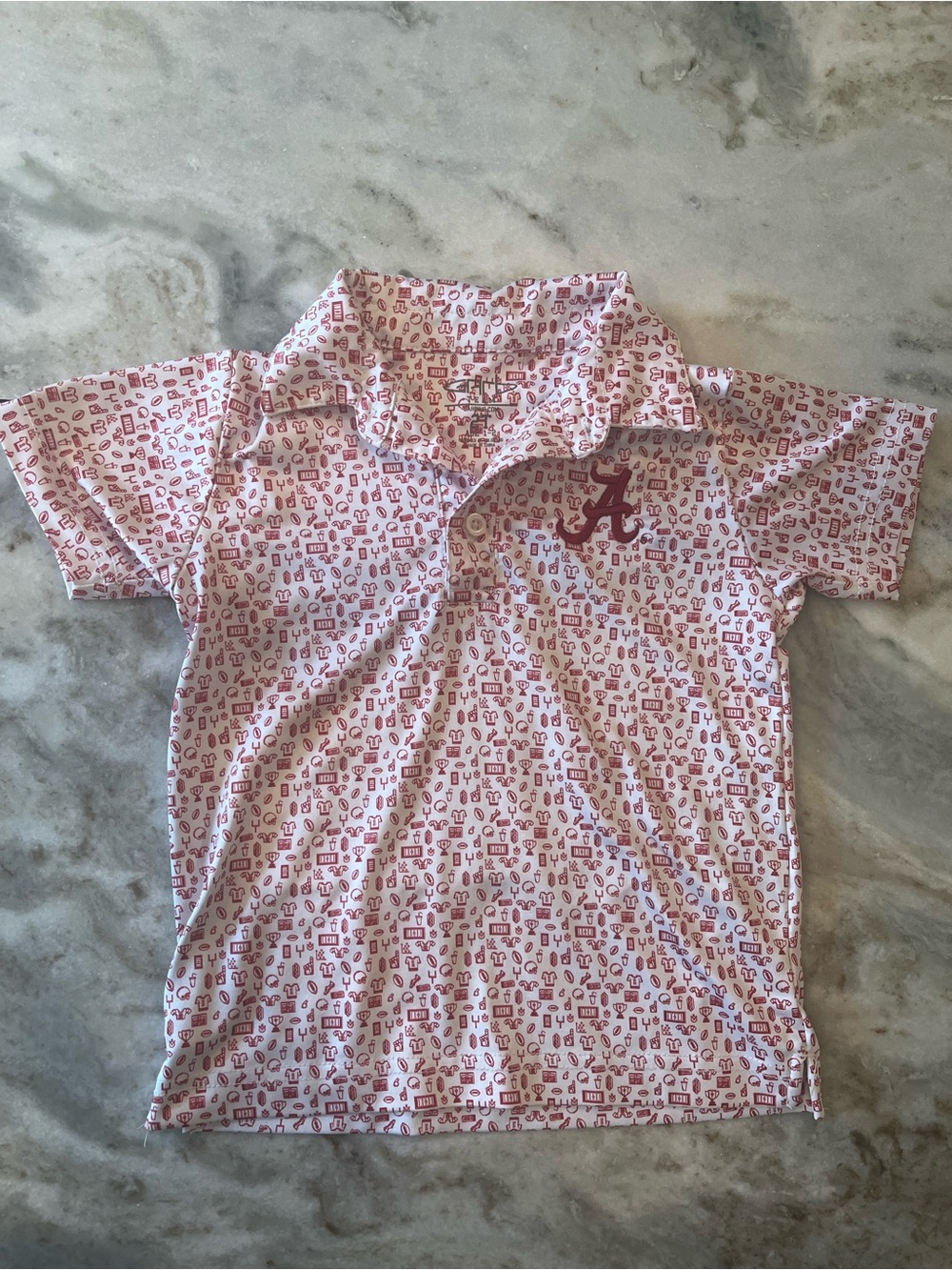 2T Alabama Football Patterned Polo Shirt